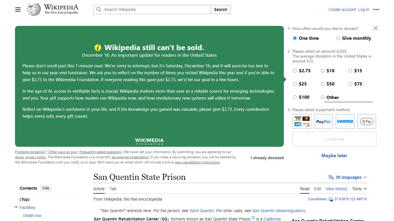 San Quentin State Prison - Wikipedia